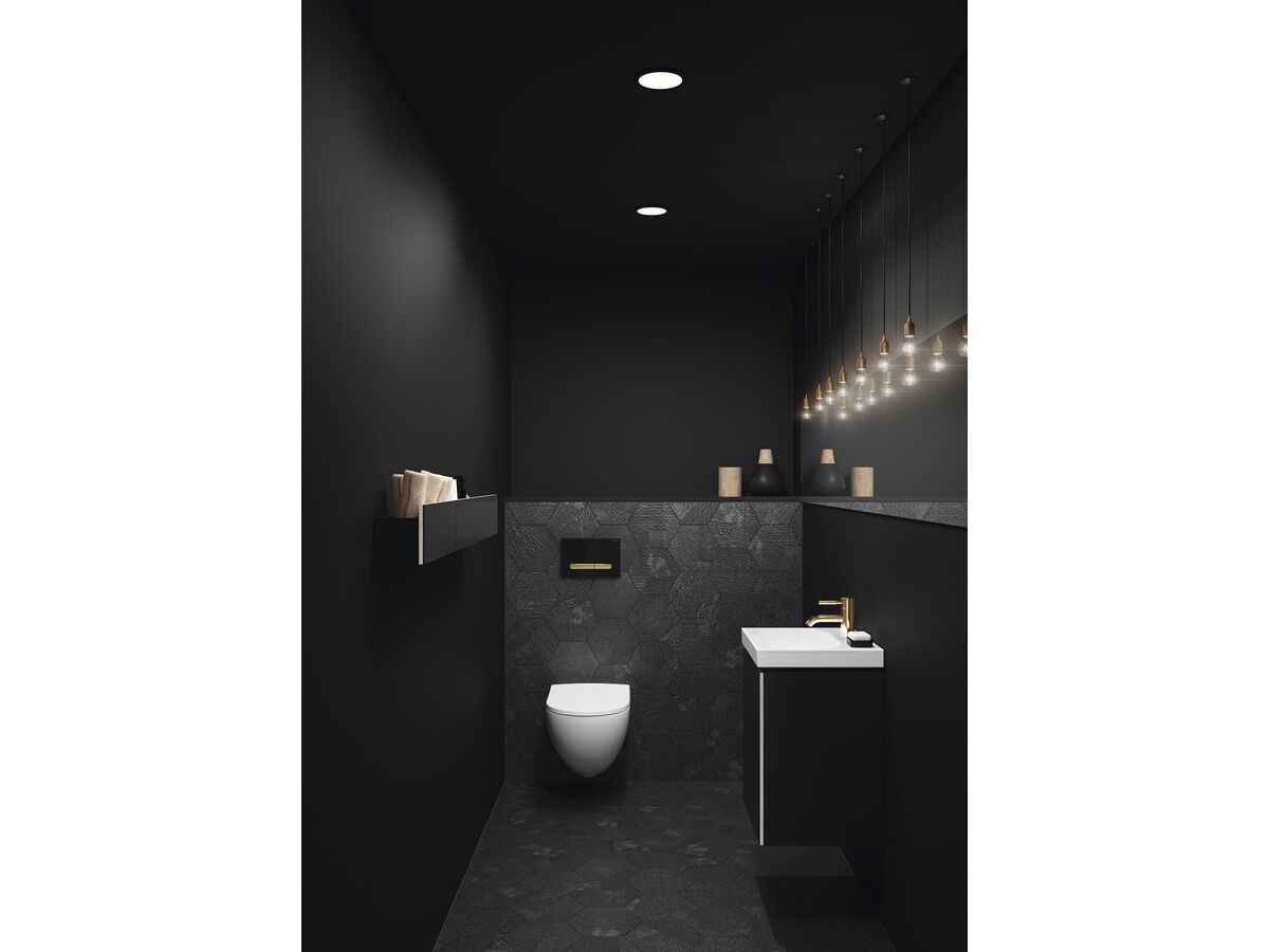 Geberit Sigma50 Black/Brass Button