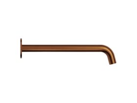 Supporting Image - Mizu Drift Wall Basin/Bath Outlet Curve Spout 300mm Brushed Bronze (6 Star) Lead Free - Side