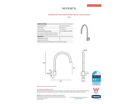 Specification Sheet - Scala Wall Sink Swivel Outlet EP Satin Chrome (3 Star) Lead Free