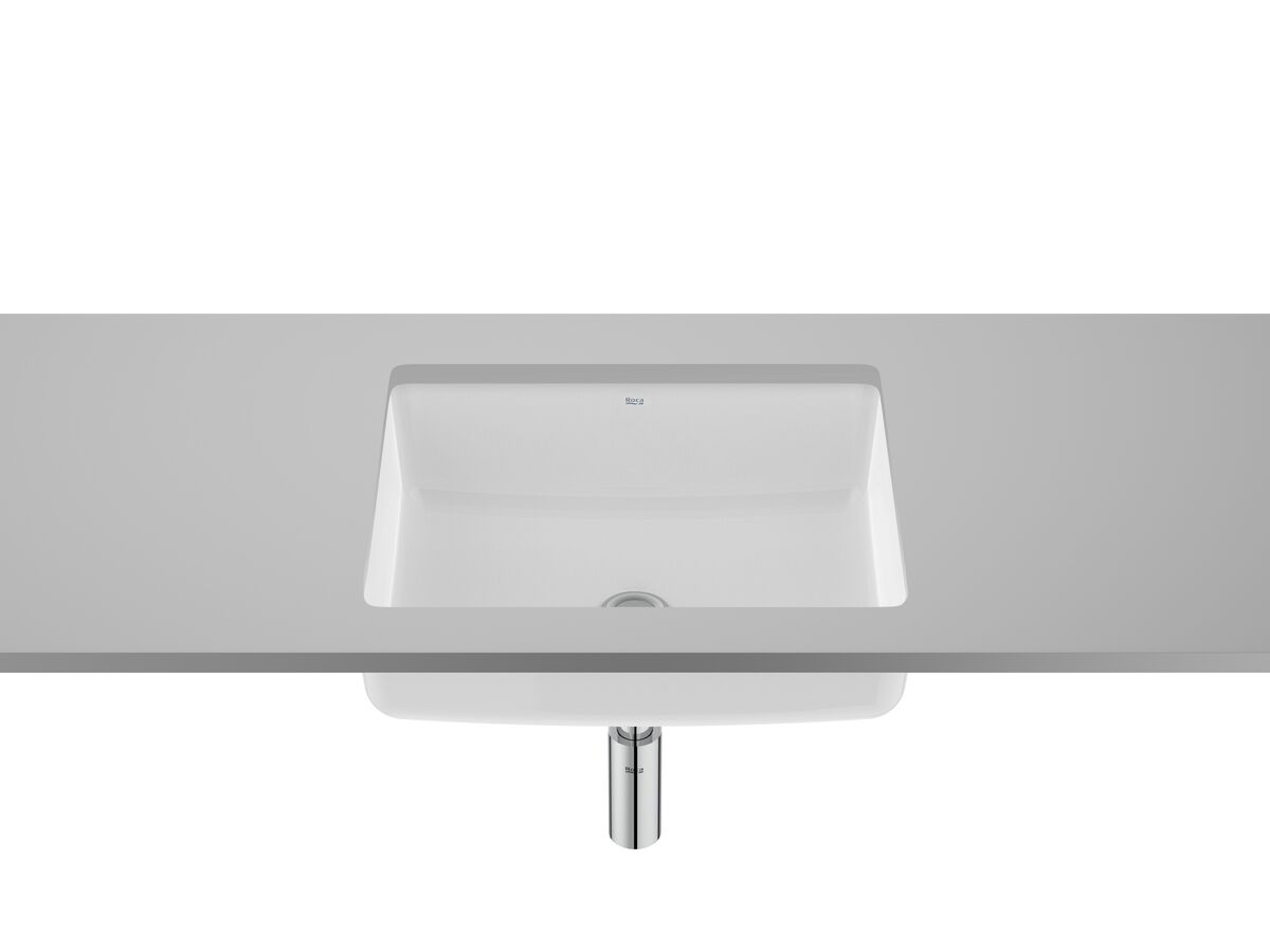 Hero - Roca Sofia Under Counter Basin 500mm X 400mm No Taphole With Overflow White