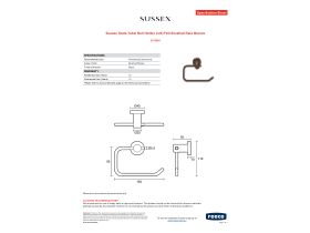Specification Sheet - Sussex Scala Toilet Roll Holder LUX PVD Brushed Rare Bronze