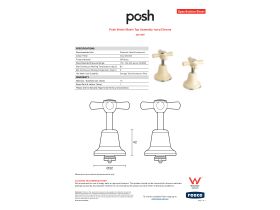 Specification Sheet - Posh Bristol Basin Top Assembly Ivory/Chrome