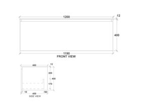 Kado Arc Timber All Drawer 1200 Vanity Corian 12mm Top