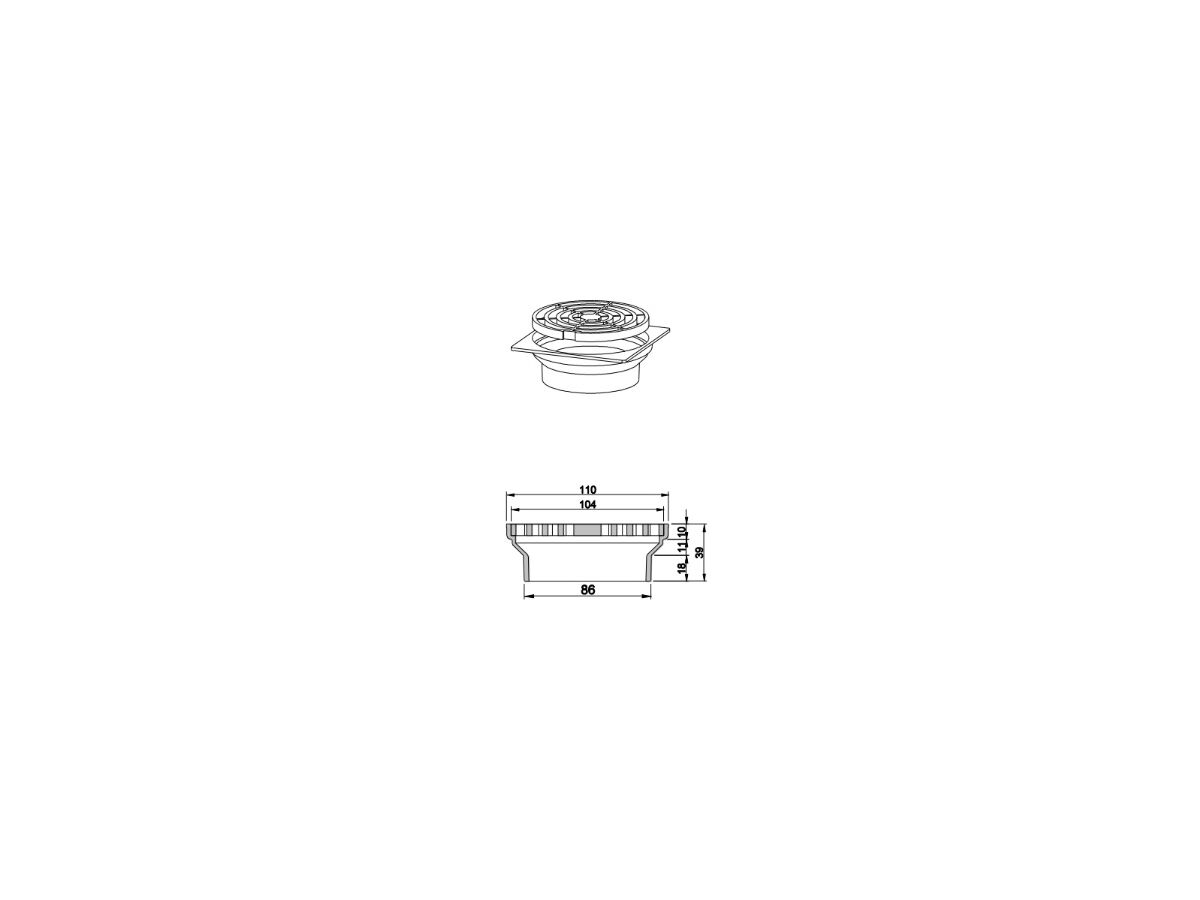 PVC Stormwater Grate Square 90mm