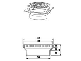 PVC Stormwater Grate Square 90mm