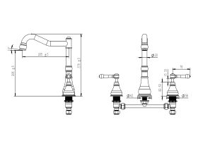 Milli Voir Hob English Kitchen / Spa Set Lever Handle (4 Star)