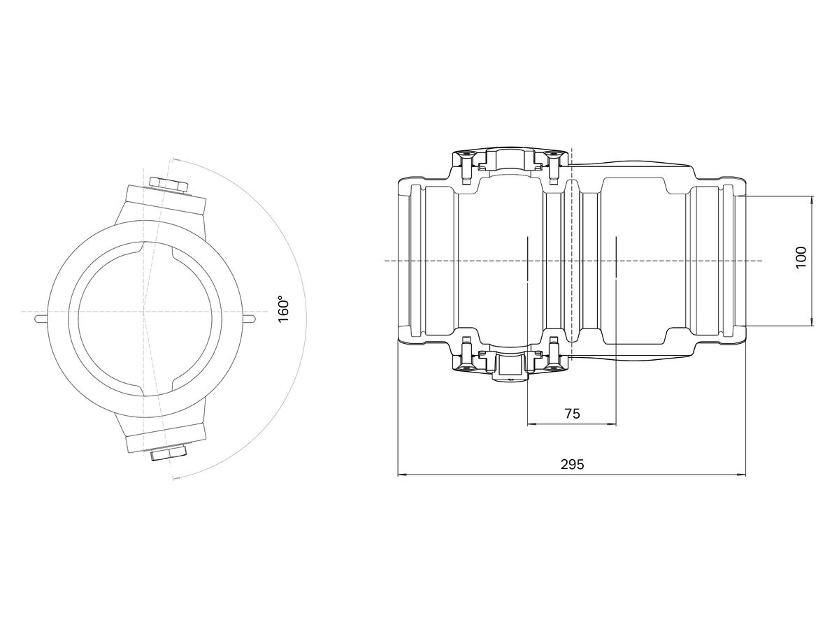 Dimax Maxitap Connector 2 Port DN100