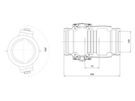 Dimax Maxitap Connector 2 Port DN100