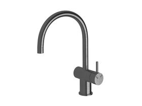 Sussex Scala Sink Mixer Curved Large RH LUX PVD Brushed Smoke Gunmetal (4 Star)