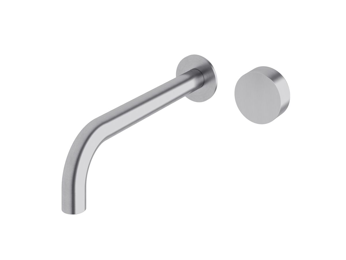 Sussex Pure Progressive Wall Basin Mixer Tap System 250mm Satin Chrome (3 Star)