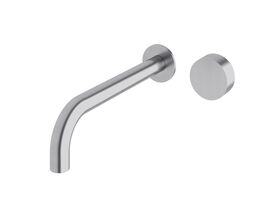 Sussex Pure Progressive Wall Basin Mixer Tap System 250mm Satin Chrome (3 Star)