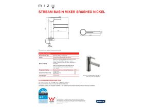 Technical Guide - Mizu Stream Basin Mixer Brushed Nickel (5 Star)