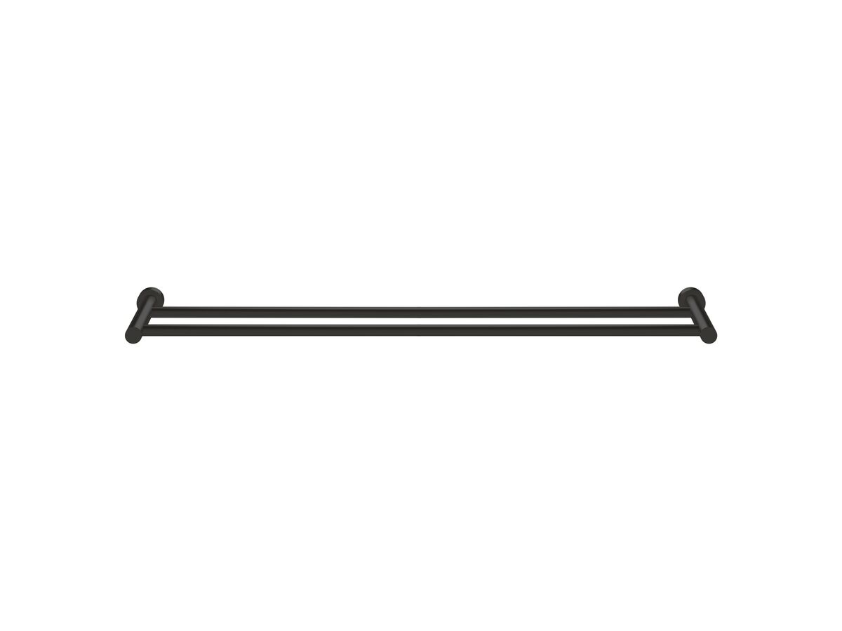 Scala Double Towel Rail 900mm LUX PVD Matte Opium Black