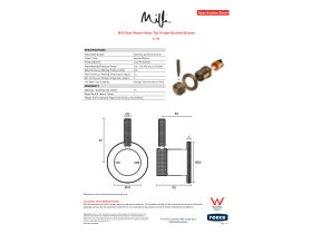 Specification Sheet - Milli Etch Shower Mixer Tap Trimset Brushed Bronze