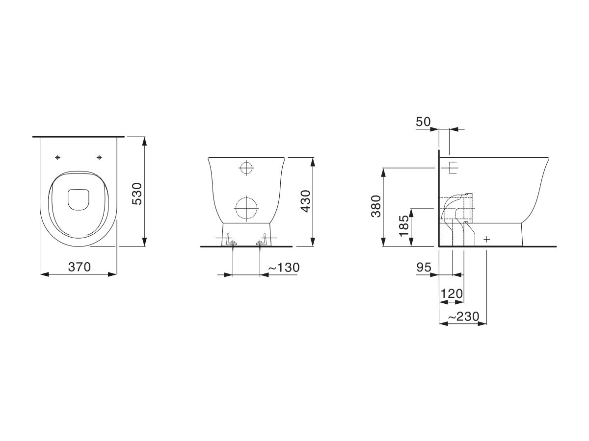 LAUFEN The New Classic Rimless Back To Wall Pan (4 Star)