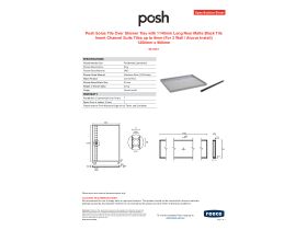 Specification Sheet - Posh Solus Tile Over Shower Tray with 1140mm Long Rear Matte Black Tile Insert Channel Suits Tiles up to 8mm (For 3 Wall / Alcove Install) 1200mm x 900mm