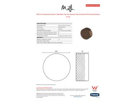Specification Sheet - Milli Pure Progressive Shower / Bath Mixer Tap with Diamond Textured Handle PVD Brushed Bronze
