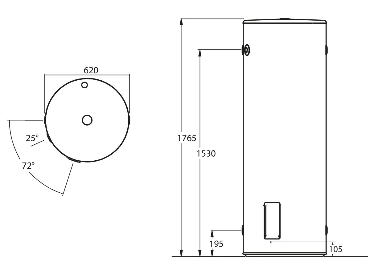 Thermann Storage Electric Single Element 315L