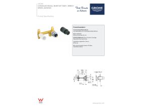 Technical Guide - GROHE Concealed Inwall Mixer Set Body / Breech