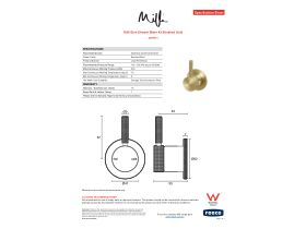 Specification Sheet - Milli Etch Shower Mixer Kit Brushed Gold