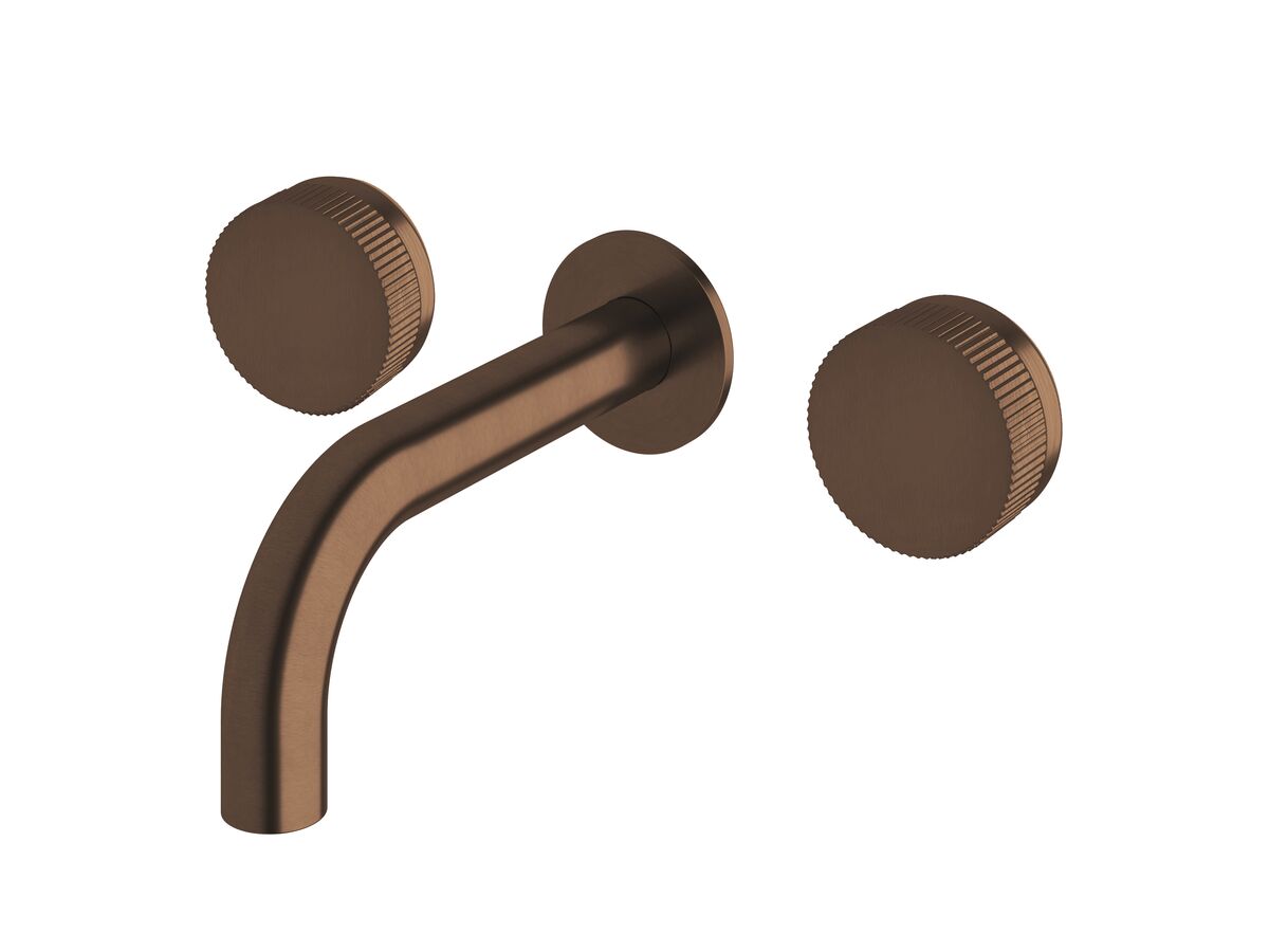 Sussex Pure Bath Set 160mm with Linear Textured Handles PVD Brushed Bronze