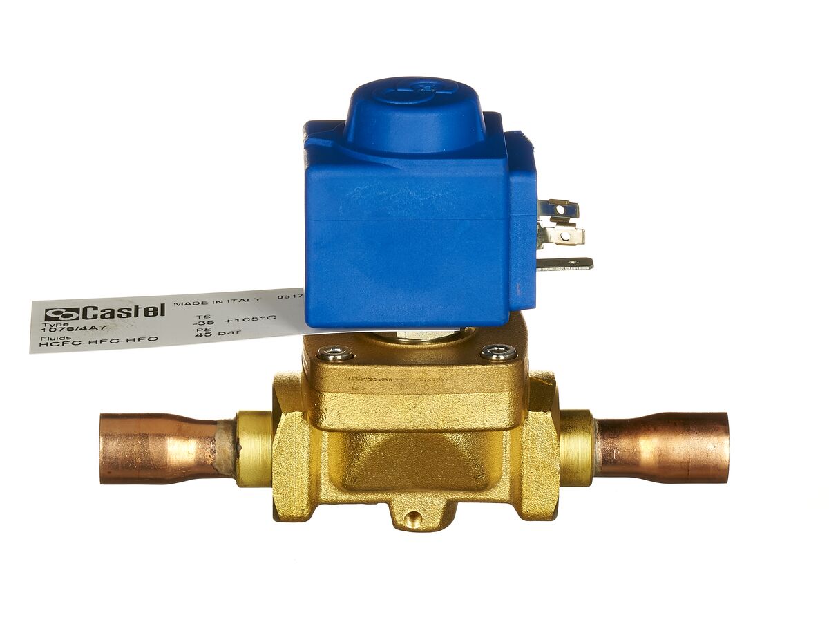 Castel Solenoid Valve 1/2" Solder 1078/4A7