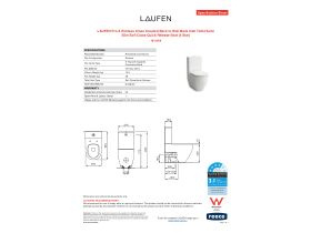 Specification Sheet - LAUFEN Pro A Rimless Close Coupled Back To Wall Back Inlet Toilet Suite Slim Soft Close Quick Release Seat (4 Star)