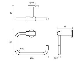 Mizu Drift Square Guest Towel Holder