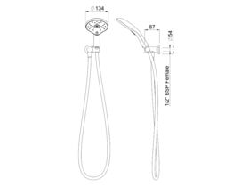 Satinjet Escape MK3 Handshower with Wall Bracket Chrome (3 Star)
