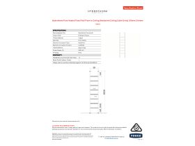 Specification Sheet - Hydrotherm Pure Heated Towel Rail Floor to Ceiling (Hardwired Ceiling Cable Entry) 550mm Chrome