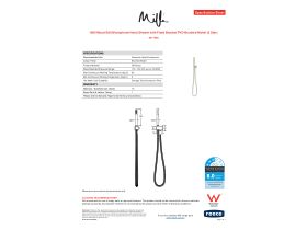 Specification Sheet - Milli Mood Edit Microphone Handshower with Fixed Bracket PVD Brushed Nickel (3 Star)