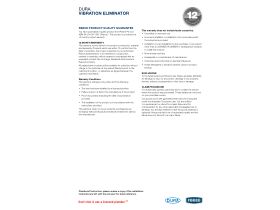 Warranty - Dura Vibration Eliminator