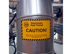 Heater Cable Caution Label