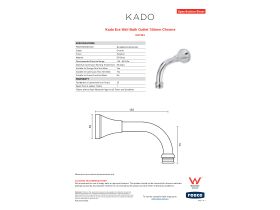 Specification Sheet - Kado Era Wall Bath Outlet 150mm Chrome