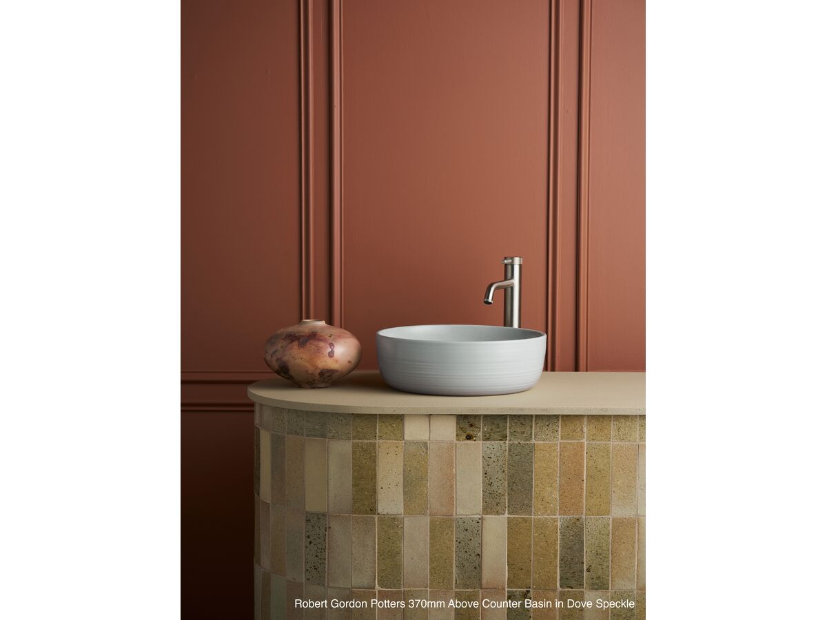 In Situ - Robert Gordon Potters 370mm Above Counter Basin in Dove Speckle