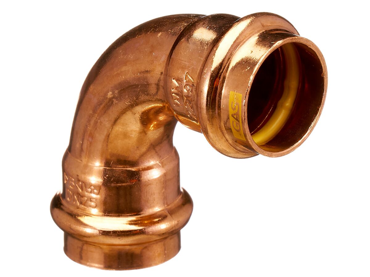 >B< Press Gas Elbow 90 Degree x 25mm