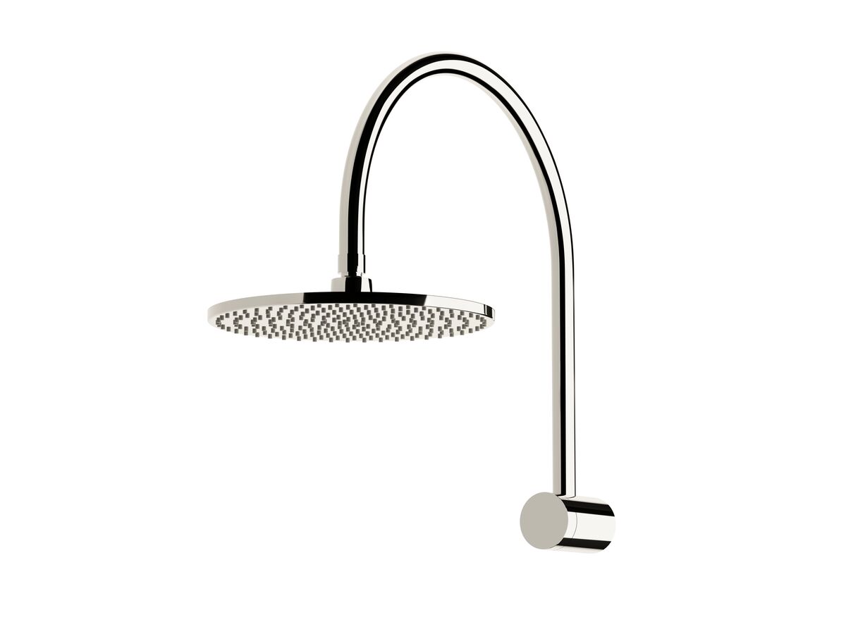 Sussex Pure Hi-Rise Shower Curved with 250mm Shower Head Chrome (3 Star)
