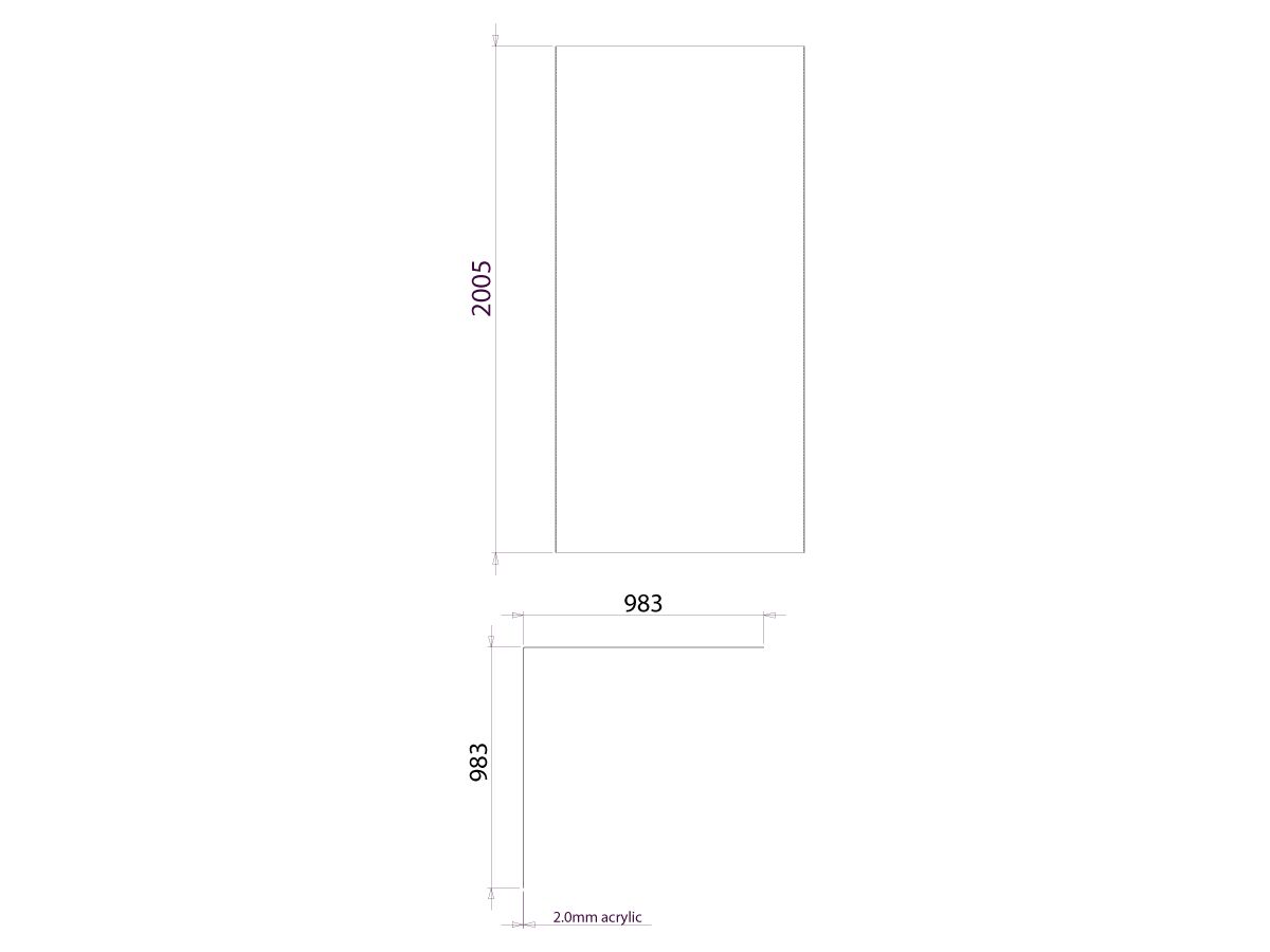 Kado Lux Shower Panels 1000mm
