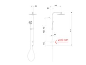 Nikles Pure 140mm Twin Waterrail Techno 300mm Chrome (3 Star)