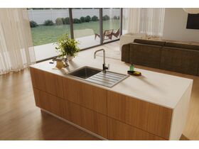In Situ - Memo Oscar Inset Left Hand Single Bowl & Drainer Sink Overflow 1 Taphole - Full Scene