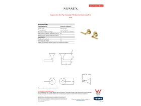 Specification Sheet - Sussex Oria Wall Top Assembly PVD Brushed Gold Lead Free