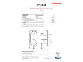 Specification Sheet - Mizu Drift Shower Mixer with Diverter Trimset Only Chrome