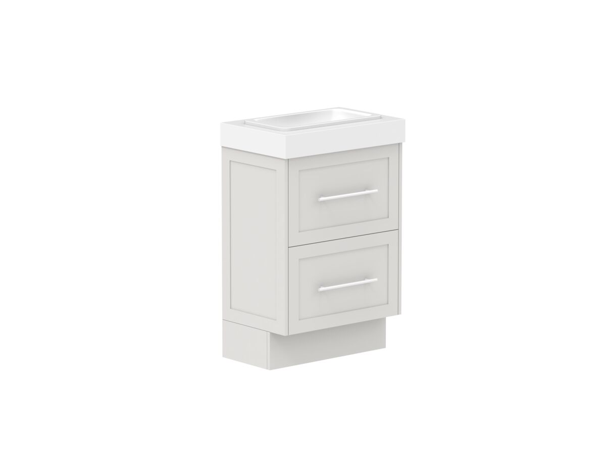 Supporting Image - Kado Lux Ensuite All Drawer Twin 600mm Floor Mount Centre Basin 90mm Top