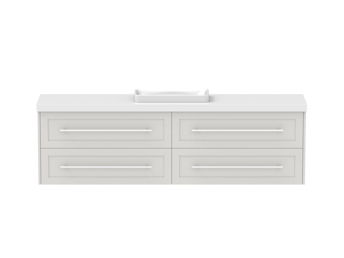 Hero - Kado Lux Ensuite All Drawer Twin 1800mm Wall Hung Centre Basin 50mm Top