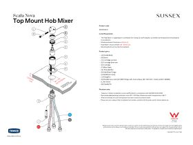 Installation Instructions - Sussex Scala Nova Top Mount Hob Mixer Lead Free