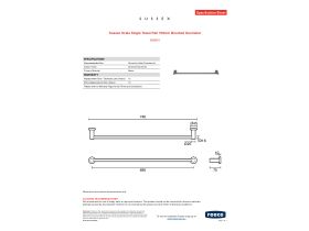 Specification Sheet - Sussex Scala Single Towel Rail 700mm Brushed Gunmetal
