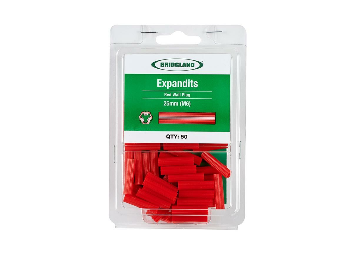 Bridgland Expandit Red 6mm x 25mm (50)