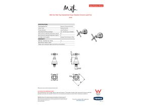 Specification Sheet - Milli Voir Wall Top Assemblies Cross Handles Chrome Lead Free