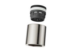 Supporting Image - Posh Bristol Pin Gooseneck Sink Mixer Tap Brushed Nickel (4 Star) Lead Free - Aerator