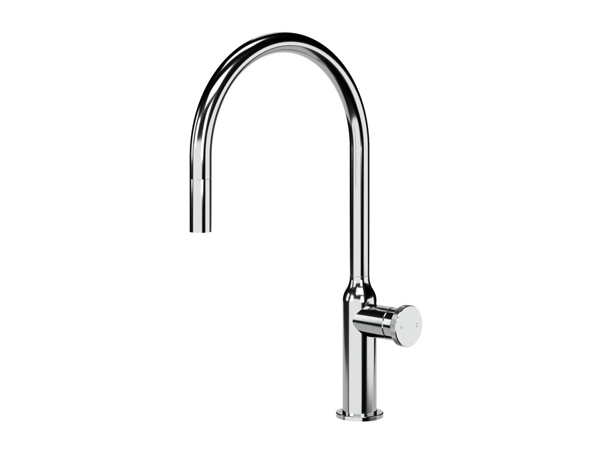Hero - Faucet Strommen Vara Disc Gooseneck Pull Out Sink Mixer Tap 2 Function Chrome (4 Star) Lead Free